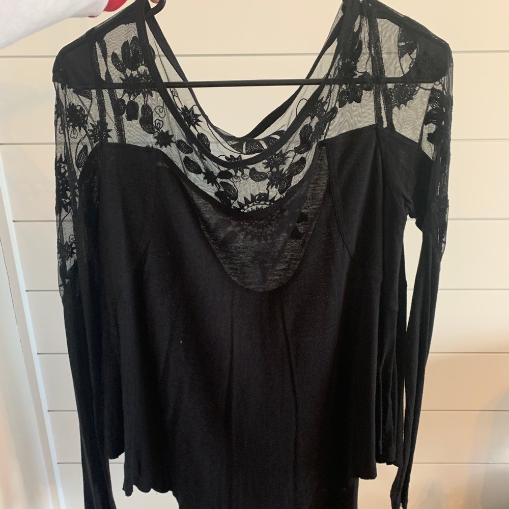 Free People Embroidered Top Small